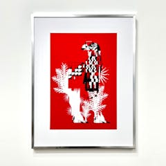 「雷鳥」額装込